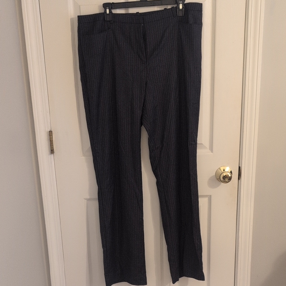 Worthington Charcoal Pinstripe Dress Pants